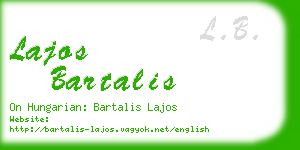 lajos bartalis business card